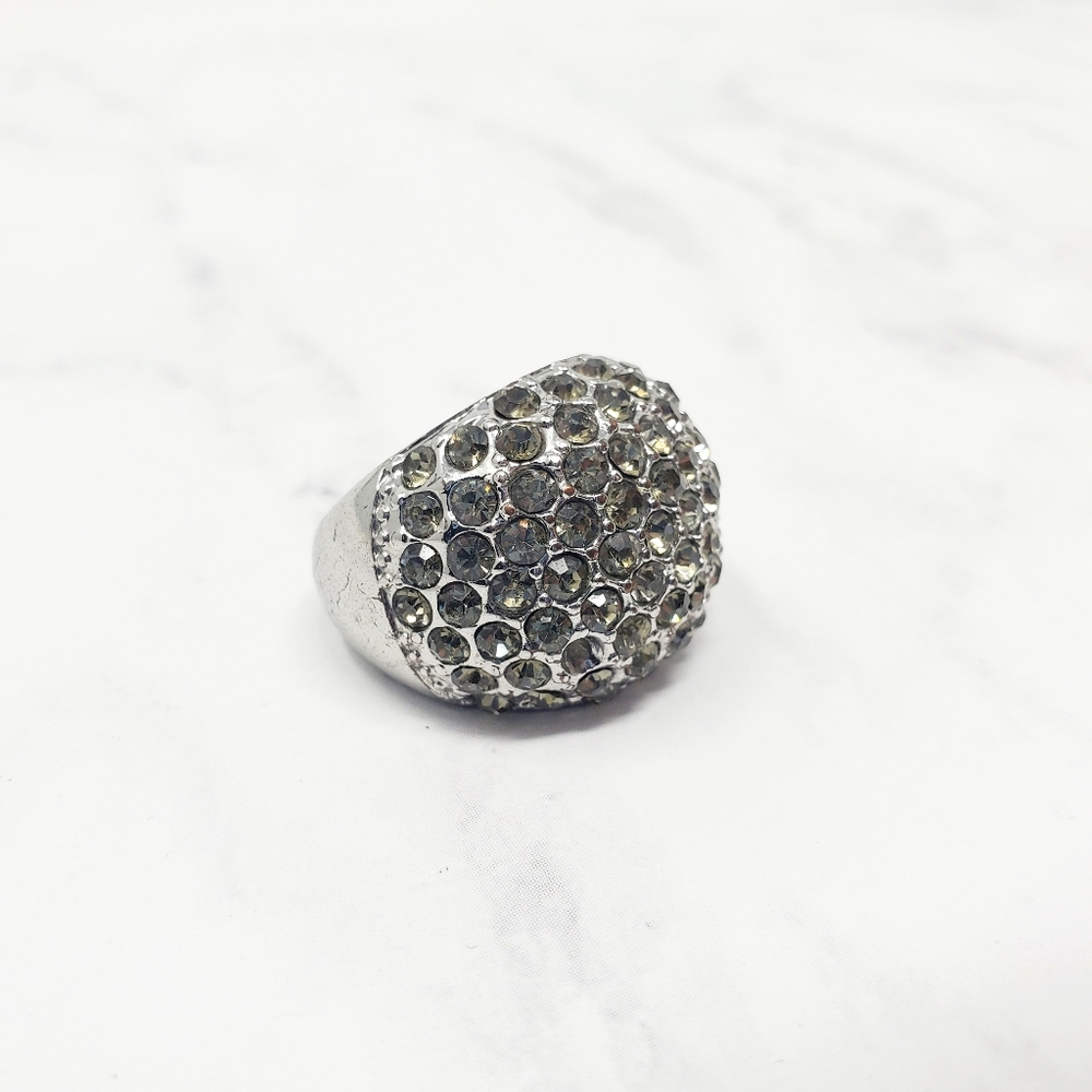 Cocktail Ring Silver/Gunmetal